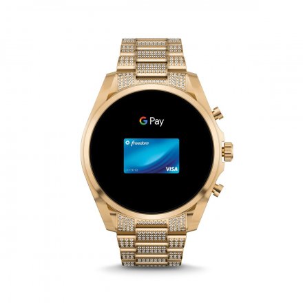 Złoty smartwatch Michael Kors z kryształkami 6 GEN MKT5136 BRADSHAW