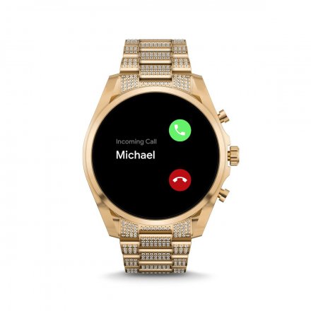 Złoty smartwatch Michael Kors z kryształkami 6 GEN MKT5136 BRADSHAW