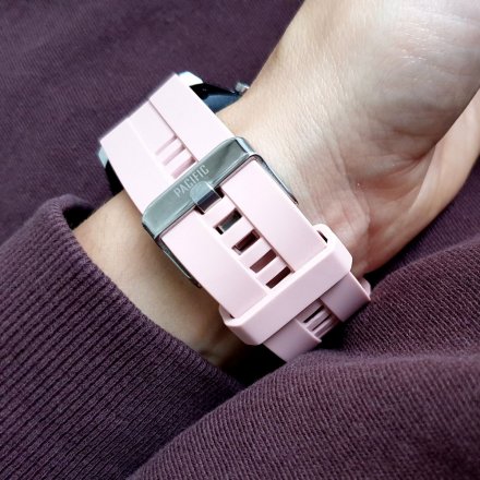 Smartwatch Pacific 21-1 Różowy z paskiem Puls Kroki