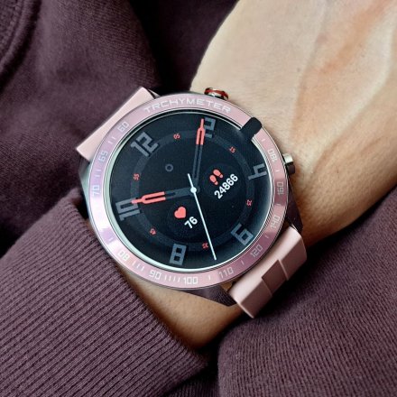 Smartwatch Pacific 21-1 Różowy z paskiem Puls Kroki