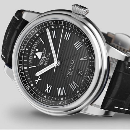 Zegarek Męski Aviator Swiss Made V.3.35.0.274.4 Douglas Day-Date 41