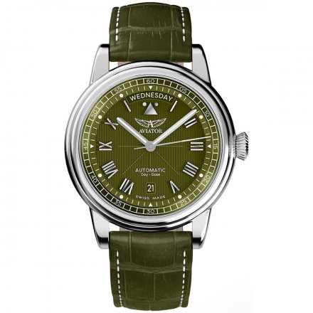 Zegarek Męski Aviator Swiss Made V.3.35.0.278.4 Douglas Day-Date 41