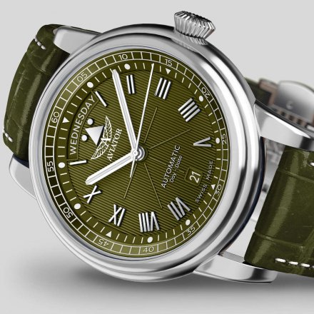 Zegarek Męski Aviator Swiss Made V.3.35.0.278.4 Douglas Day-Date 41