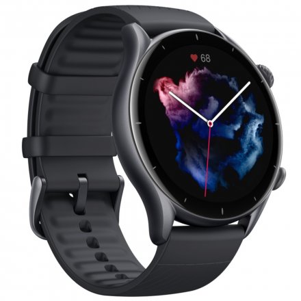 Amazfit GTR 3 Thunder Black czarny z silikonowym paskiem smartwatch Huami