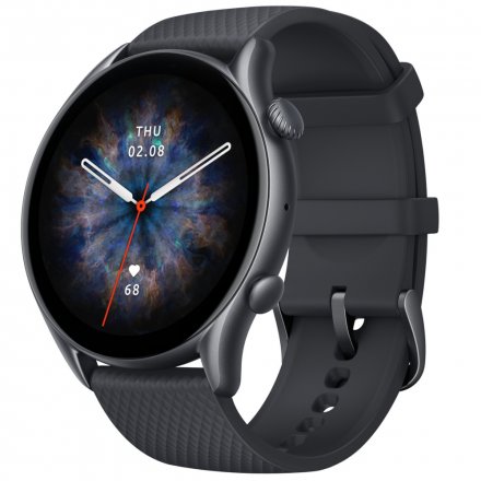 Amazfit GTR 3 PRO Infinite Black czarny z silikonowym paskiem smartwatch Huami