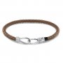 Brązowa skórzana pleciona bransoletka męska Tommy Hilfiger 2790231S