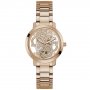 Różowozłoty zegarek Damski Guess z bransoletką Skeleton GW0300L3 