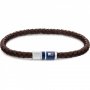 Męska bransoletka Tommy Hilfiger brązowa pleciona skóra 2790295