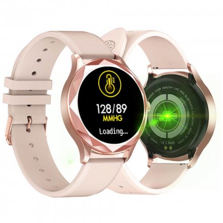 Smartwatch Pacific 27-4 Różowy Kroki Kalorie Sport Puls Ciśnienie Tlen 