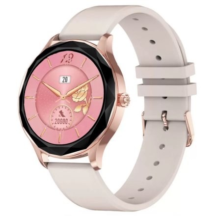 Smartwatch Pacific 27-4 Różowy Kroki Kalorie Sport Puls Ciśnienie Tlen 
