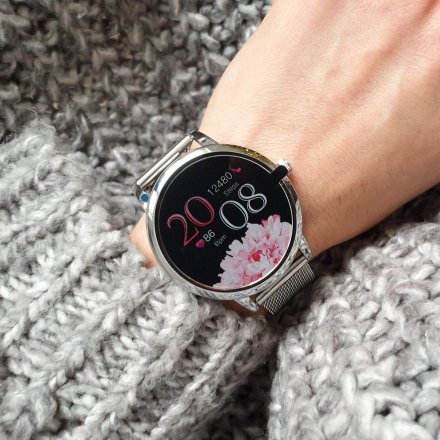 Smartwatch Pacific 28 Srebrny Kroki Kalorie Puls Ciśnienie Tlen Sen