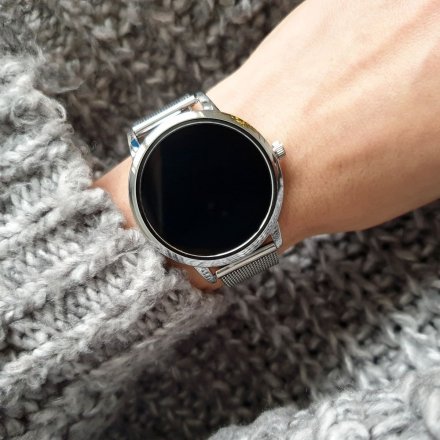 Smartwatch Pacific 28 Srebrny Kroki Kalorie Puls Ciśnienie Tlen Sen