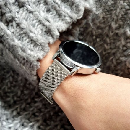Smartwatch Pacific 28 Srebrny Kroki Kalorie Puls Ciśnienie Tlen Sen