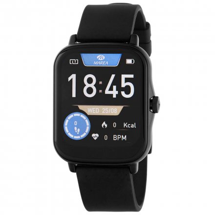 Czarny smartwatch z czarnym paskiem Marea b57010-1