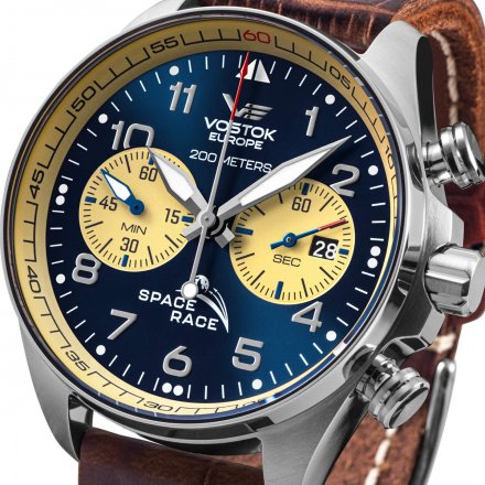 Zegarek Męski Vostok Europe Space Race Chrono Granatowy 6S21-325A667