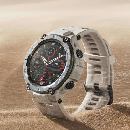 Amazfit wojskowy smartwatch T-Rex PRO beżowy smartwatch Dessert Grey