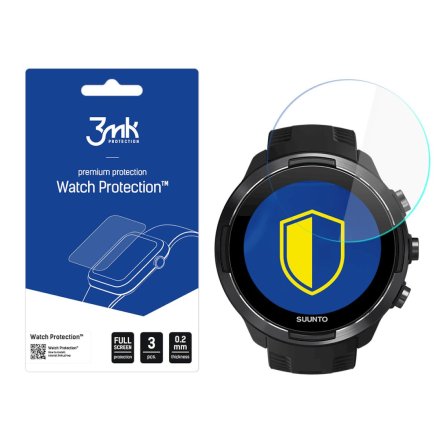 Suunto 9 Szkło ochronne 3 szt - 3mk Watch Protection FlexibleGlass Lite