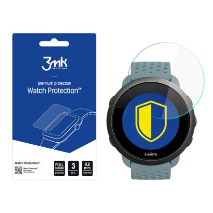 Suunto 3 Szkło ochronne 3 szt - 3mk Watch Protection FlexibleGlass Lite