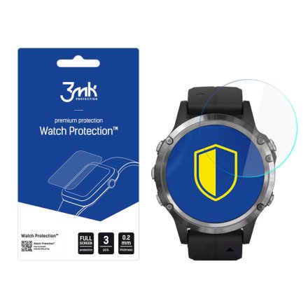 Garmin Fenix 5 Plus Szkło ochronne 3 szt - 3mk Watch Protection FlexibleGlass Lite