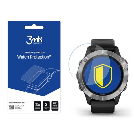 Garmin Fenix 6 Szkło ochronne 3 szt - 3mk Watch Protection FlexibleGlass Lite