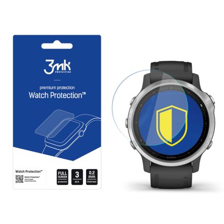 Garmin Fenix 6s Szkło ochronne 3 szt - 3mk Watch Protection FlexibleGlass Lite