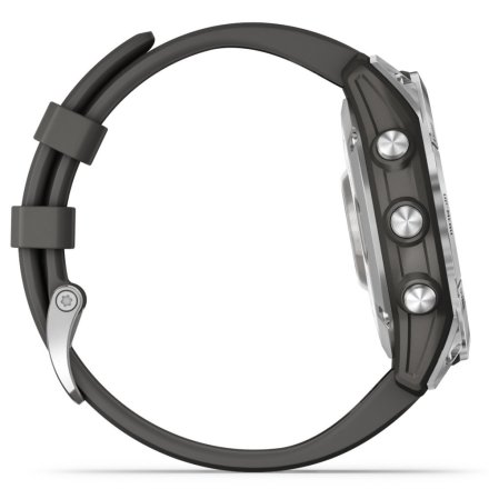 Zegarek Garmin Fenix 7 Srebrny z grafitowym paskiem 010-02540-01