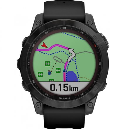 Zegarek Garmin Fenix 7 Sapphire Solar czarny z czarnym paskiem 010-02540-35