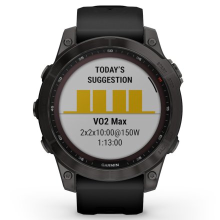 Zegarek Garmin Fenix 7 Sapphire Solar tytanowo-szary paskiem 010-02540-21