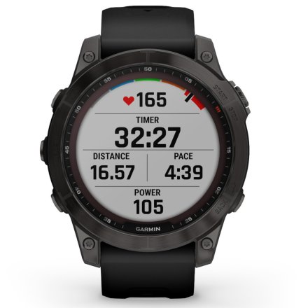 Zegarek Garmin Fenix 7 Sapphire Solar tytanowo-szary paskiem 010-02540-21