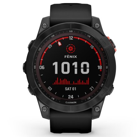 Zegarek Garmin Fenix 7 Solar popielaty z czarnym paskiem 010-02540-11