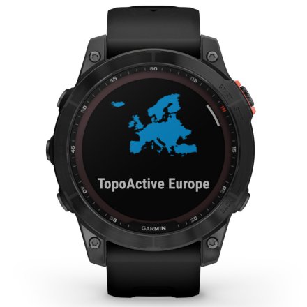 Zegarek Garmin Fenix 7 Solar popielaty z czarnym paskiem 010-02540-11