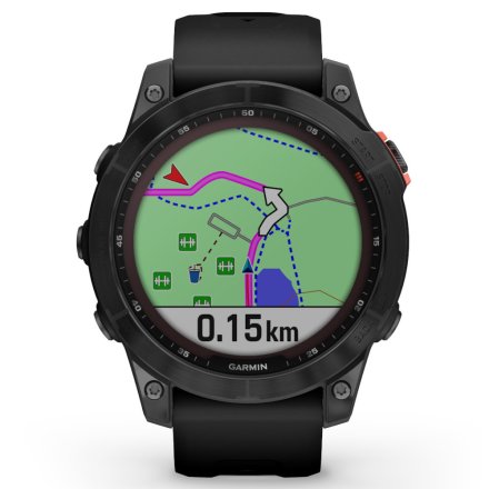 Zegarek Garmin Fenix 7 Solar popielaty z czarnym paskiem 010-02540-11