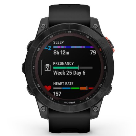 Zegarek Garmin Fenix 7 Solar popielaty z czarnym paskiem 010-02540-11