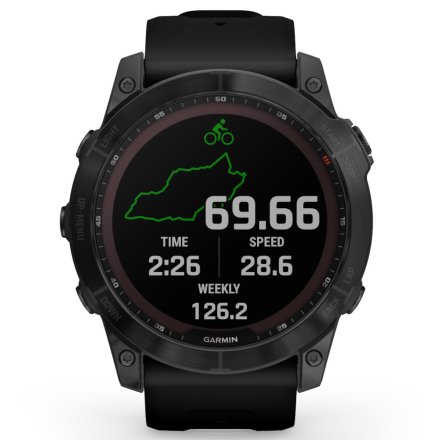 Zegarek Garmin Fenix 7X Sapphire Solar czarny z czarnym paskiem 010-02541-23
