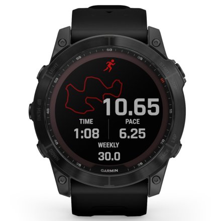 Zegarek Garmin Fenix 7X Sapphire Solar czarny z czarnym paskiem 010-02541-23