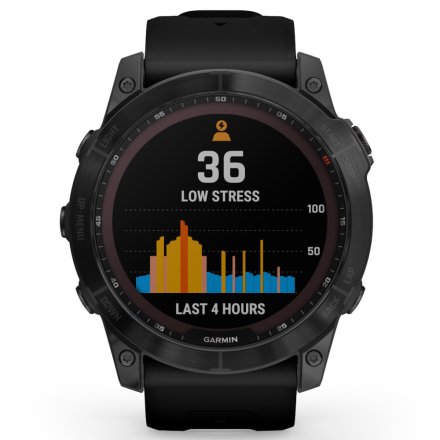 Zegarek Garmin Fenix 7X Sapphire Solar czarny z czarnym paskiem 010-02541-23