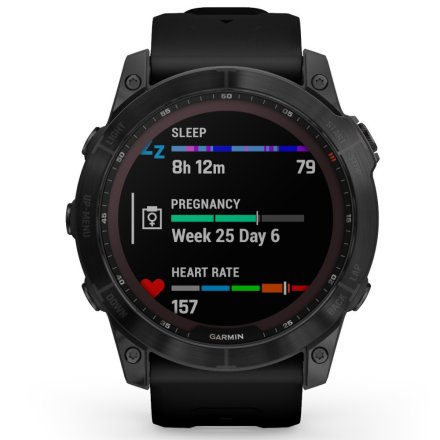 Zegarek Garmin Fenix 7X Sapphire Solar czarny z czarnym paskiem 010-02541-23
