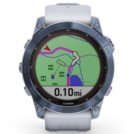 Zegarek Garmin Fenix 7X Sapphire Solar niebieski z białym paskiem 010-02541-15