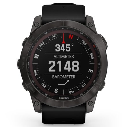 Zegarek Garmin Fenix 7X Sapphire Solar tytanowo-szary z czarnym paskiem 010-02541-11