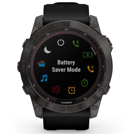 Zegarek Garmin Fenix 7X Sapphire Solar tytanowo-szary z czarnym paskiem 010-02541-11