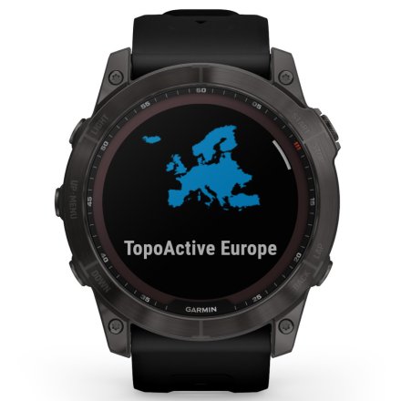 Zegarek Garmin Fenix 7X Sapphire Solar tytanowo-szary z czarnym paskiem 010-02541-11