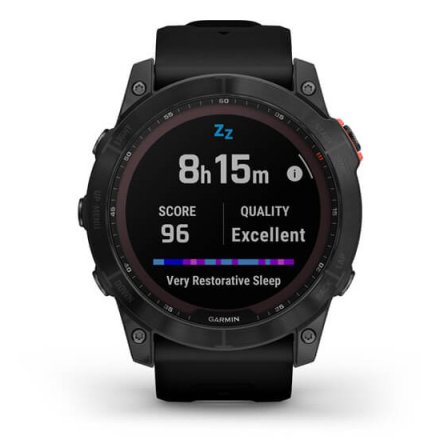 Zegarek Garmin Fenix 7X Solar czarny z czarnym paskiem 010-02541-01