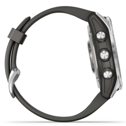 Zegarek Garmin Fenix 7S Srebrny z grafitowym paskiem 010-02539-01