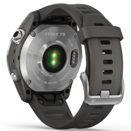 Zegarek Garmin Fenix 7S Srebrny z grafitowym paskiem 010-02539-01