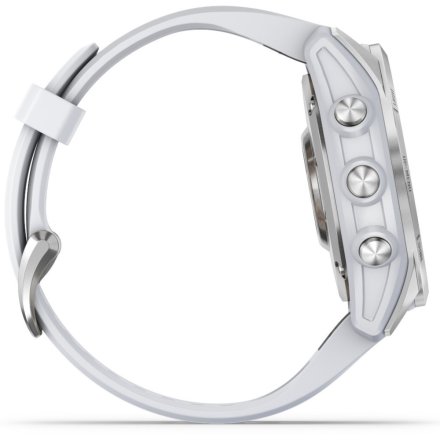 Zegarek Garmin Fenix 7S Srebrny z białym paskiem 010-02539-03