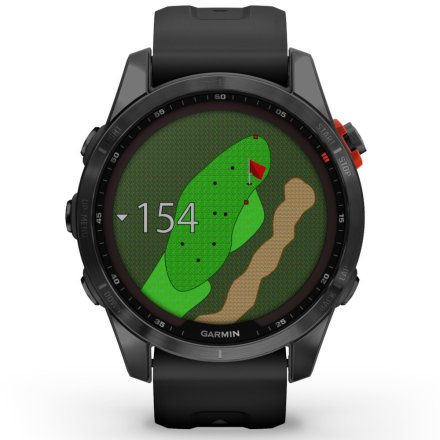 Zegarek Garmin Fenix 7S Solar grafitowy z czarnym paskiem 010-02539-13