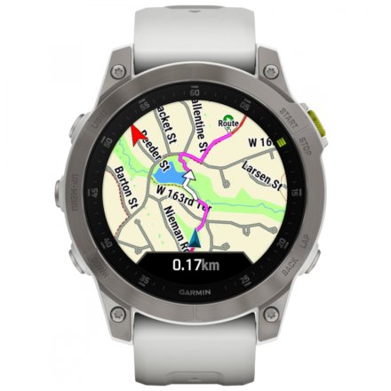 Zegarek Garmin Epix Sapphire tytanowy z białym paskiem 010-02582-21