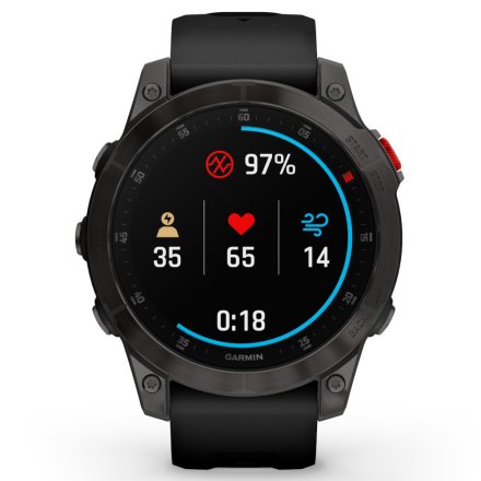 Zegarek Garmin Epix 2 Sapphire czarny z czarnym paskiem 010-02582-11