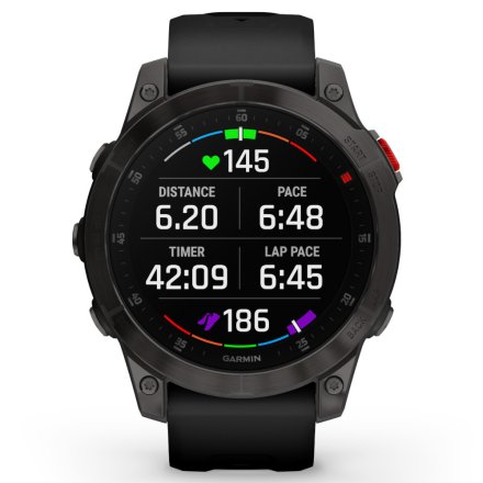 Zegarek Garmin Epix 2 Sapphire czarny z czarnym paskiem 010-02582-11