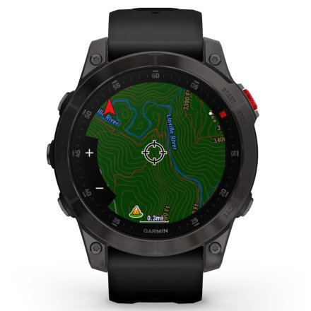 Zegarek Garmin Epix 2 Sapphire czarny z czarnym paskiem 010-02582-11